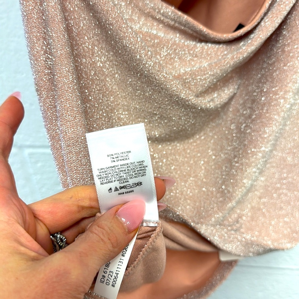 Express Muted Pink Sleeveless Cowl Neck Top - Picture 11 of 11